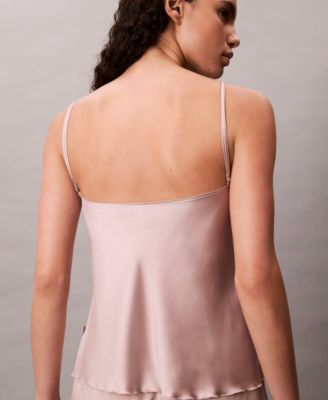 Women's Pull-On Adjustable Straps Satin Camisole-QS7499