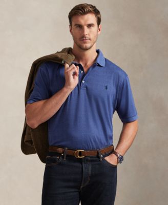 Men's Big & Tall Plaid Short Sleeves Polo Shirt