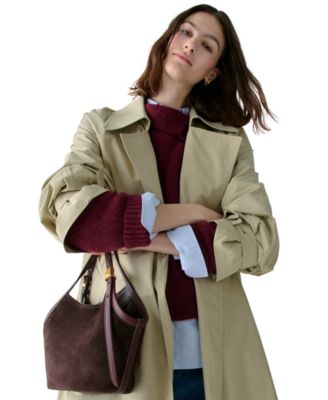 Deco Tulip Small Suede Tote Bag