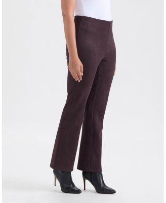 Women's faux Suede Flare Pull-On Pant