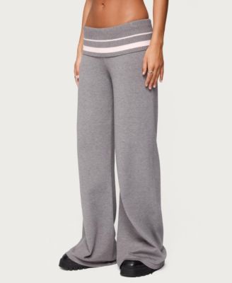 Women's Kaliya Stripey Fold Over Knit Pants