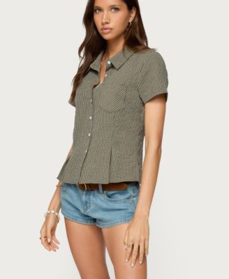 Women's Alisa Plaid Tailored Button Up Shirt