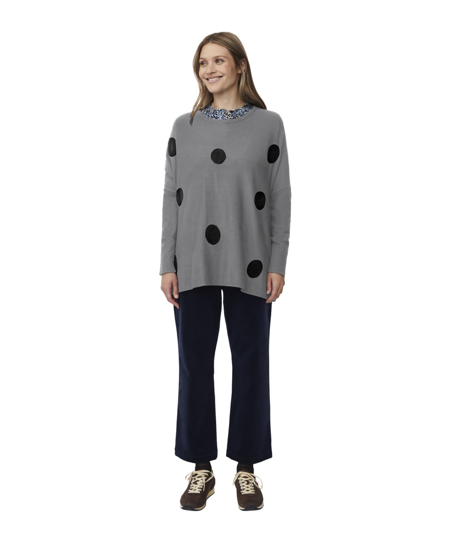 Women's Long Sleeve Round Neck Knit Jumper