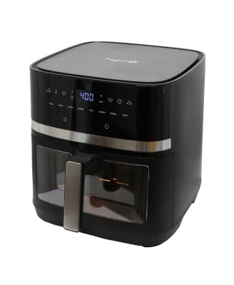 8 Liter Digital Electric Air Fryer with Transparent Window in Black