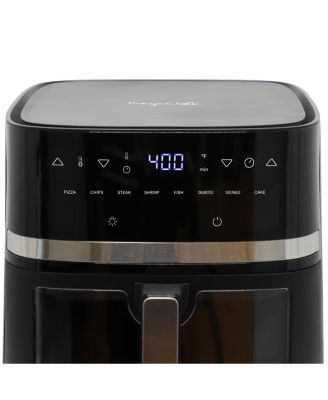 8 Liter Digital Electric Air Fryer with Transparent Window in Black