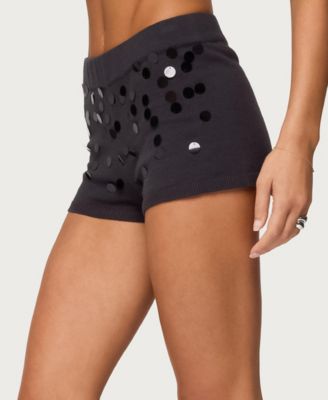 Women's Cierra Sequin Knit Micro Shorts