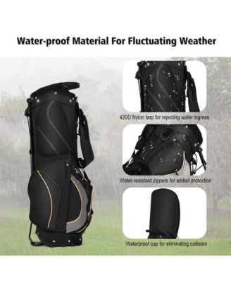 Golf Stand Bag Portable Lightweight Golf Carry Club Bag w/ 8-way Divider