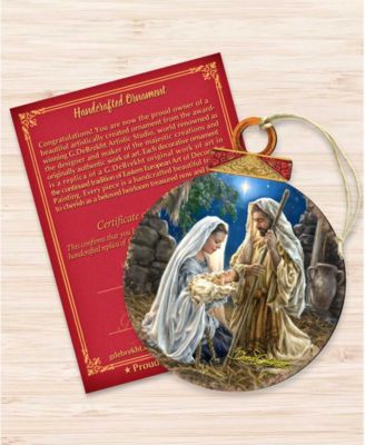 Glory to God Ball Wood Holiday Ornament