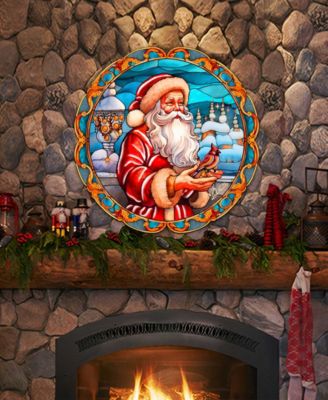 Santa with Cardinal Holiday D&eacute;cor