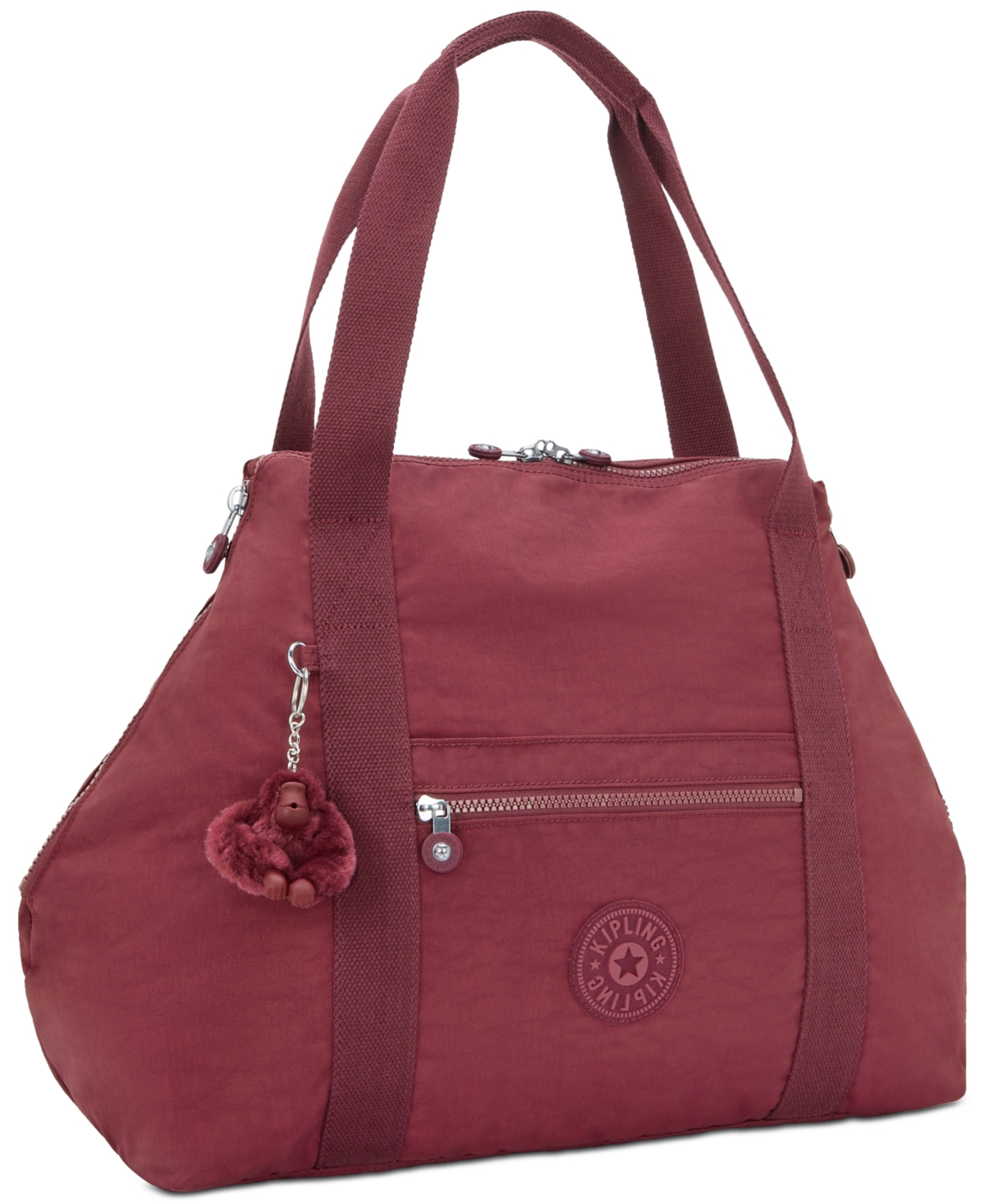 Kipling Art M Tote In Burgundy