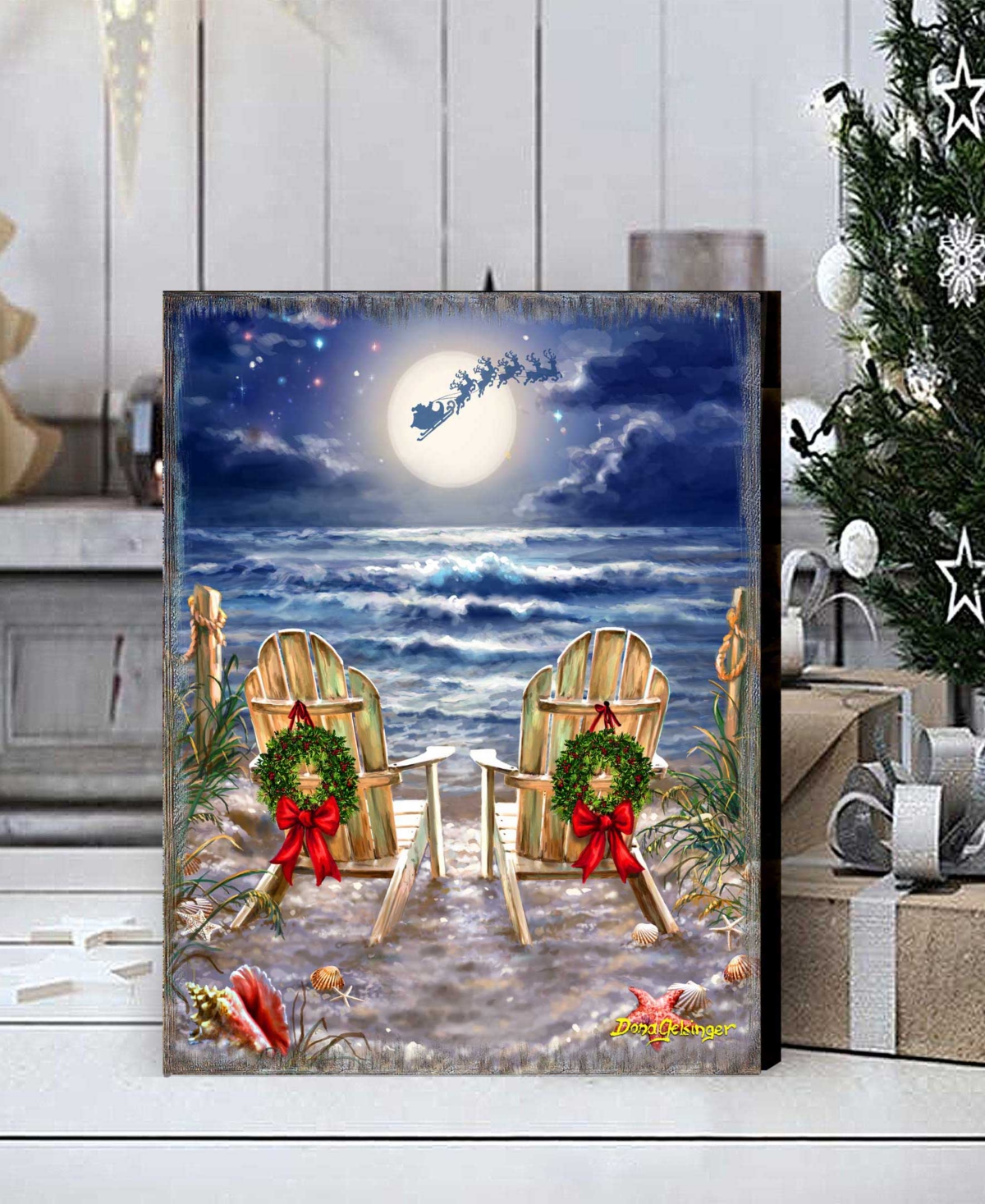 Designocracy Moonlight Christmas Wall Art By Gelsinger In Multi