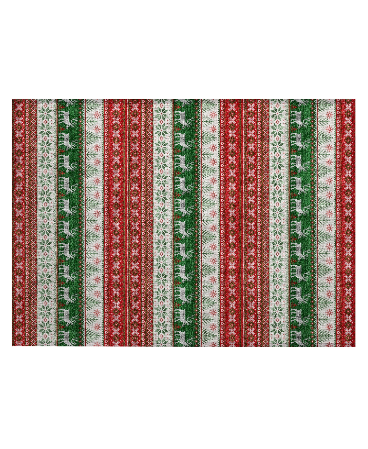 Addison Holiday Washable Indoor/outdoor Acn1818 1'8"x2'6" Area Rug In Red