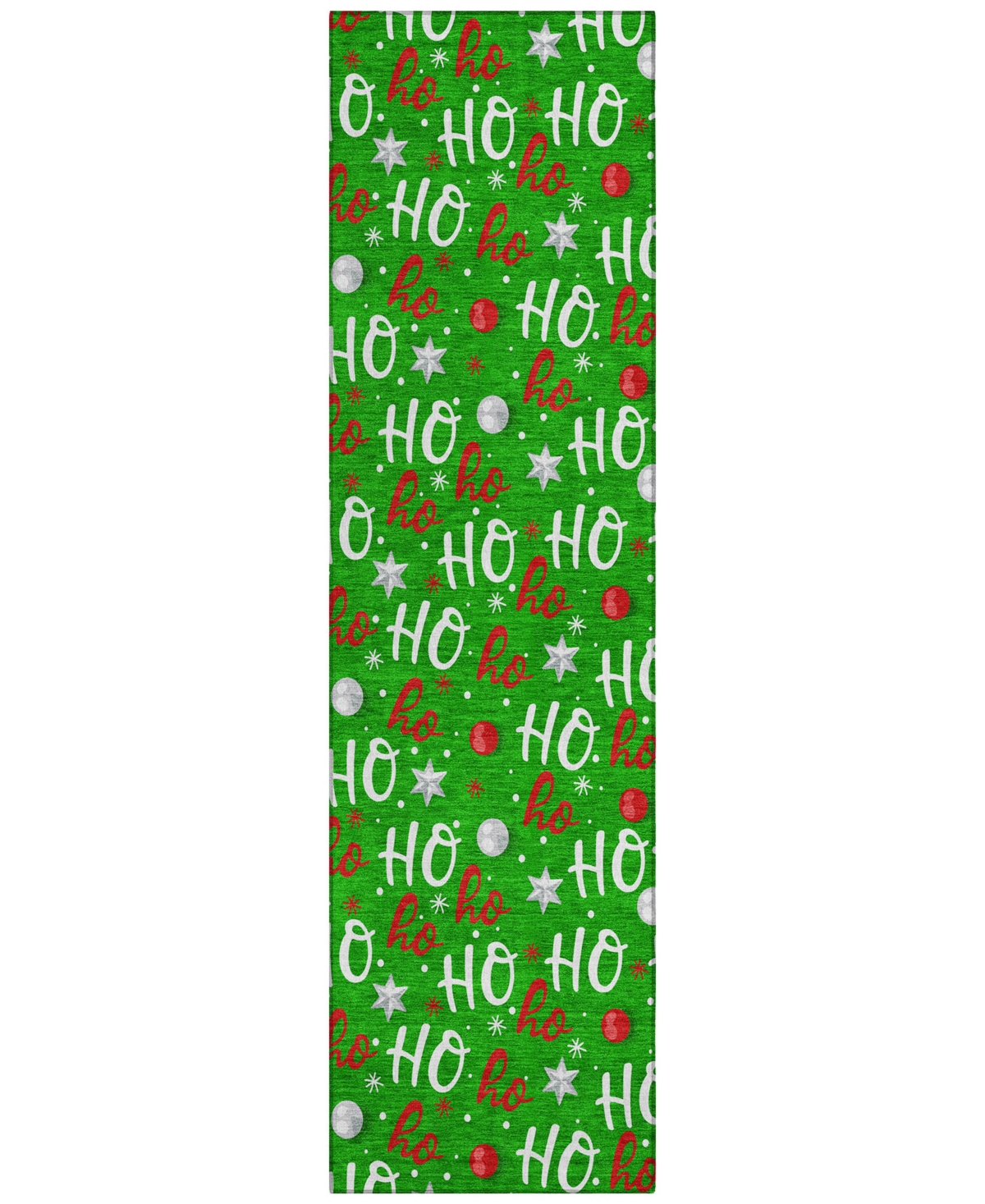 Addison Holiday Washable Indoor/outdoor Acn1810 2'3"x7'6" Runner Area Rug In Green