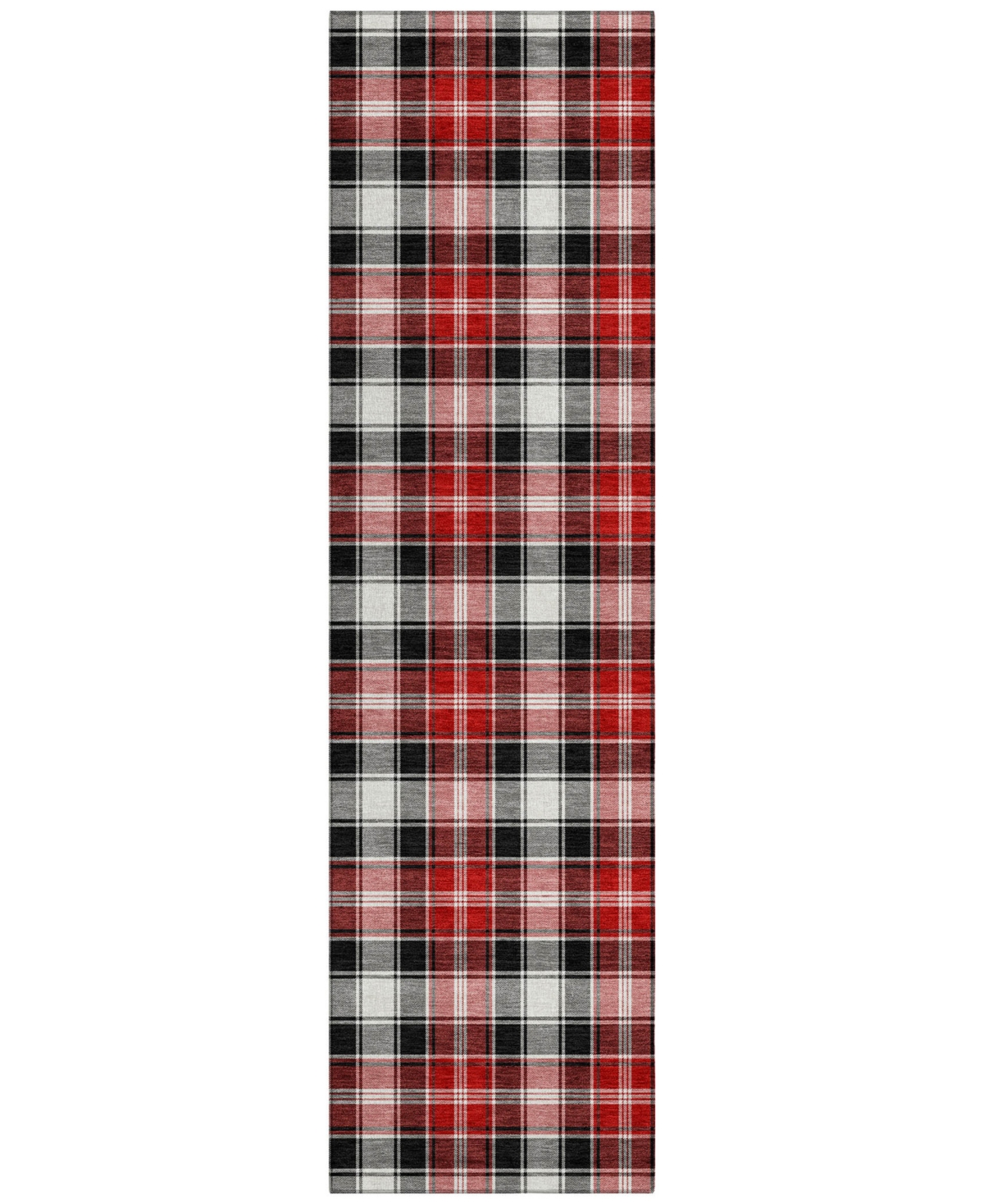 Addison Holiday Washable Indoor/outdoor Acn1817 2'3"x7'6" Runner Area Rug In Black