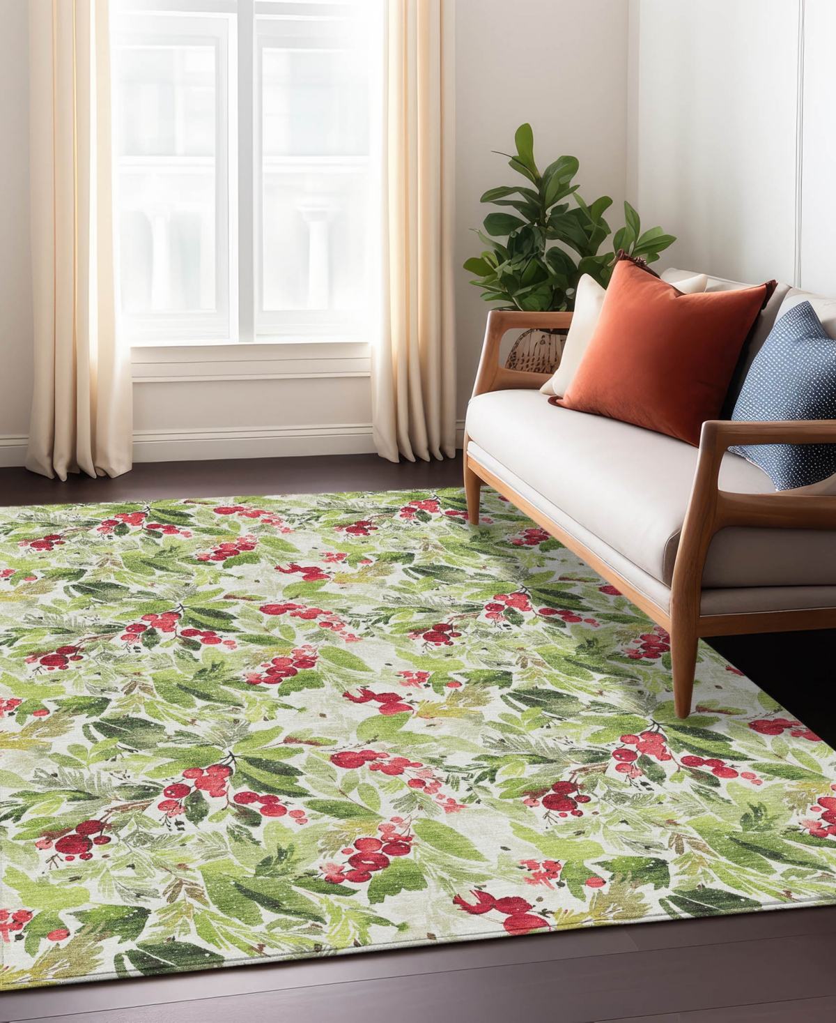 Addison Holiday Washable Indoor/outdoor Acn1816 3'x5' Area Rug In Green