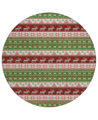 Addison - Holiday Washable Indoor/Outdoor ACN1818 Round Area Rug
