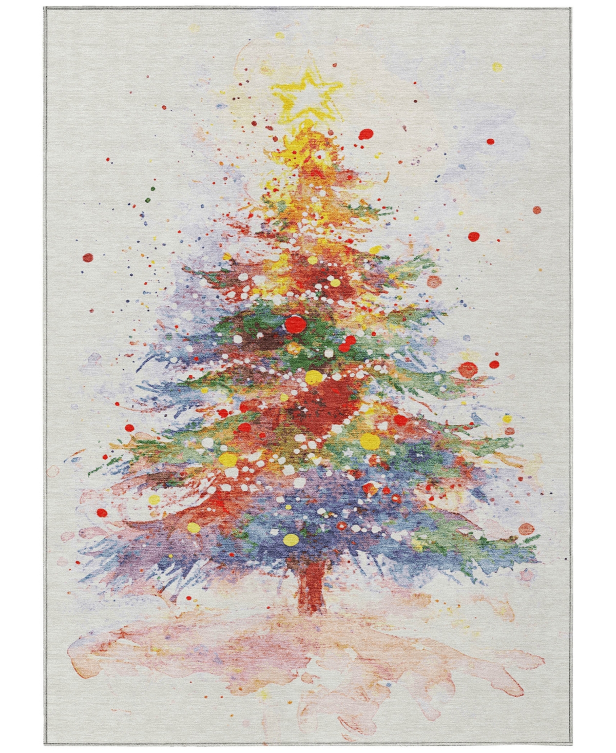 Addison Holiday Washable Indoor/outdoor Acn1809 8'x10' Area Rug In White