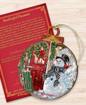 Winter Arrival Snowman Holiday Ornament