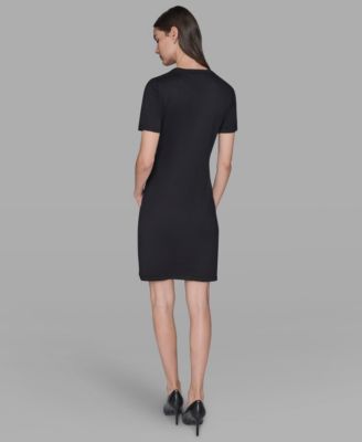 Women's Rhinestone Applique Sweater Dress