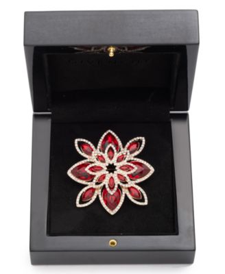 Siam Gold-Tone Floral Boxed Pin