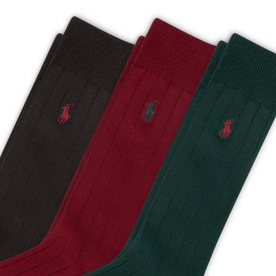 Polo Ralph Lauren - 3 Pack Cotton Rib Casual Socks
