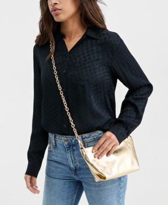 Harlaa Metallic Medium Shoulder Bag, Exclusively at Macy's