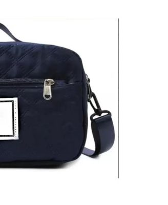 Three-dimensional Diamond Patterned Small Square Tote, Casual Commuting Shoulder Bag with Dry Wet Separation & Double-sided Pockets