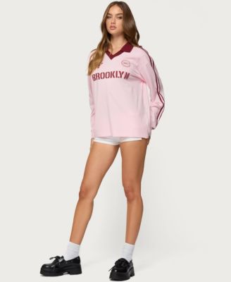 Women's Brooklyn Contrast Oversized Polo Top