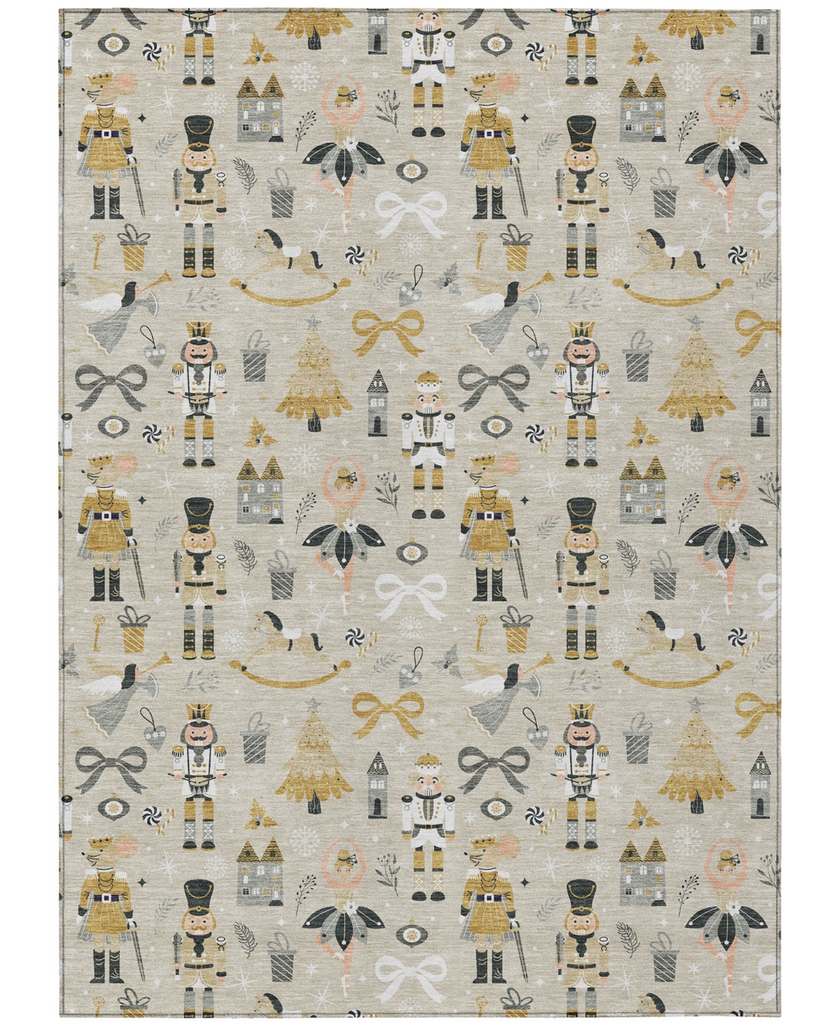 Addison Holiday Washable Indoor/outdoor Acn1827 2'6"x3'10" Area Rug In Brown