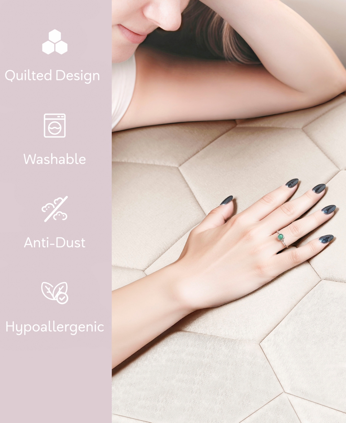 Nestl Quilted Hypoallergenic Waterproof Mattress Pad Cover
