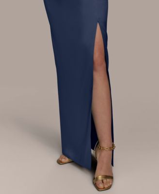 Women's Ruched Strapless Gown