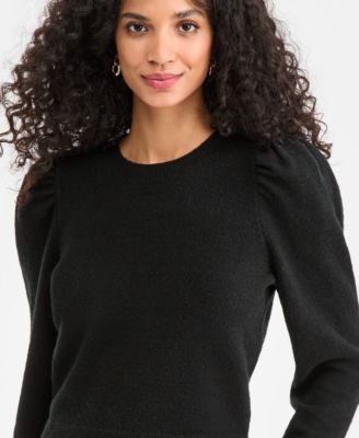 Women's Puff-Sleeve Crewneck Sweater