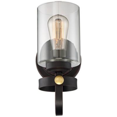 Eagleton Rustic Farmhouse Wall Light Sconce Oil Rubbed Bronze Hardwire 5 1/2" Fixture LED Clear Glass Shade for Bedroom Bathroom