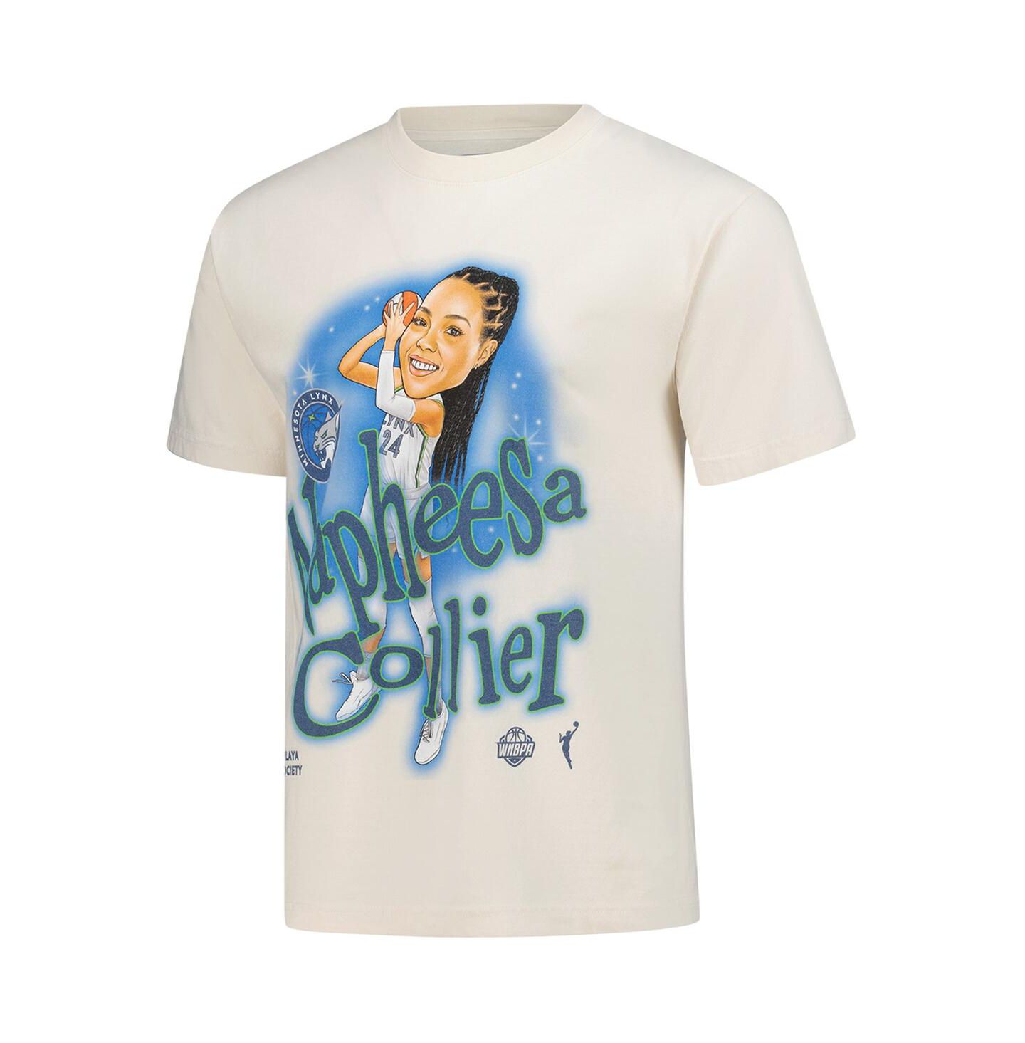 Футболка Playa Society Napheesa Collier Oatmeal Minnesota Lynx Sketch — фото 3