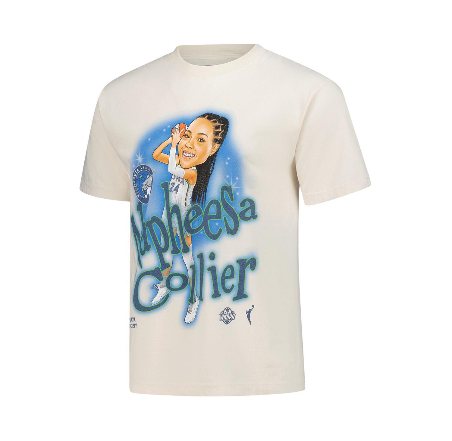 Men's and Women's Napheesa Collier Oatmeal Minnesota Lynx Sketch T-Shirt
