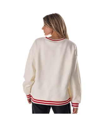 Women's Cream San Francisco 49ers Oversized Vintage French Terry Sweatshirt