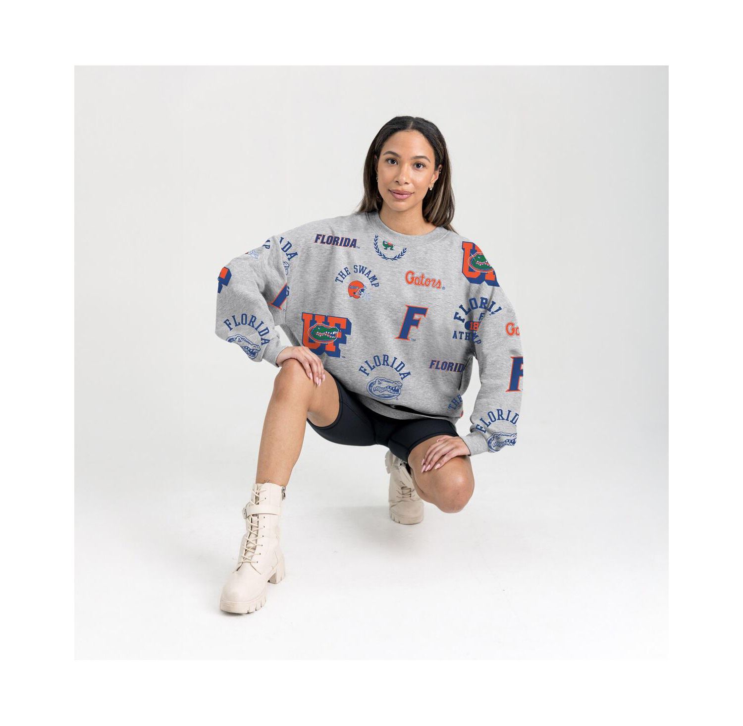 Women's Gray Florida Gators Always on Repeat Fleece Sweatshirt