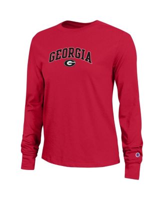 Women's Red Georgia Bulldogs Arch Over Logo Long Sleeve T-Shirt