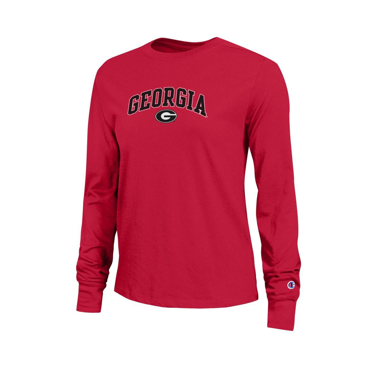 Women's Red Georgia Bulldogs Arch Over Logo Long Sleeve T-Shirt