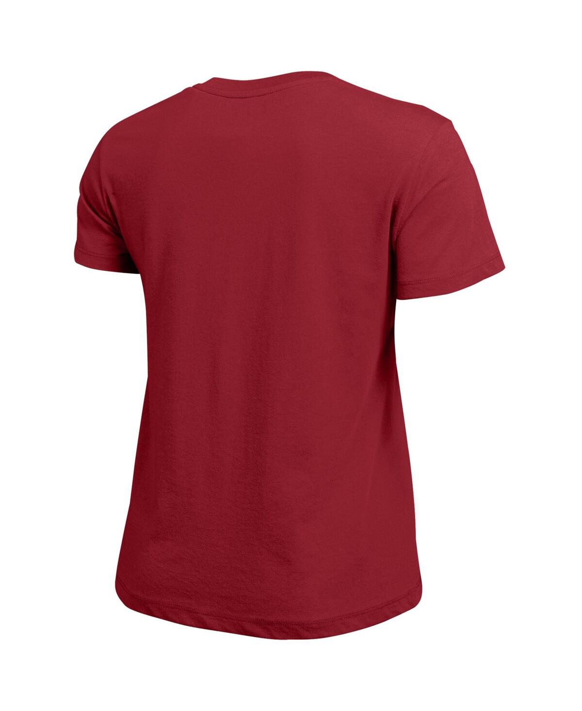 Champion Women's Cardinal Arkansas Razorbacks Arched Over Logo T-shirt In Brown