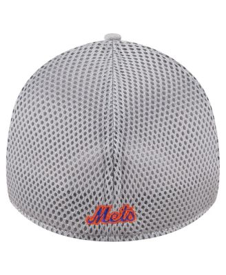 Men's Gray New York Mets Visor Paint Splatter 39THIRTY Flex Hat