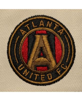 Men's Cream/Black Atlanta United FC Upside Down Pro Pinch Snapback Hat