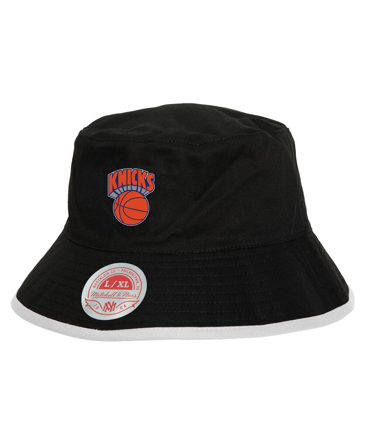 Mitchell & Ness Men's Black/blue New York Knicks Flip It Reversible Bucket Hat In Multi