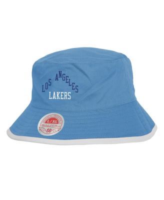 Men's Black/Light Blue Los Angeles Lakers Flip It Reversible Bucket Hat