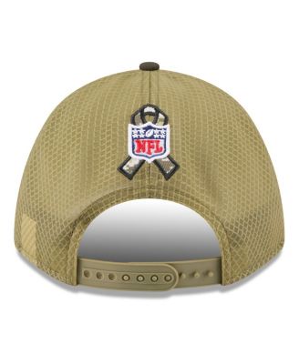 Big Boys and Girls Green/Dark Green Cincinnati Bengals 2025 Salute to Service 9FORTY A-Frame Adjustable Hat