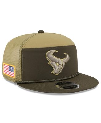 New Era - Men's Dark Green Houston Texans 2025 Salute to Service Split Panel 9FIFTY Snapback Hat