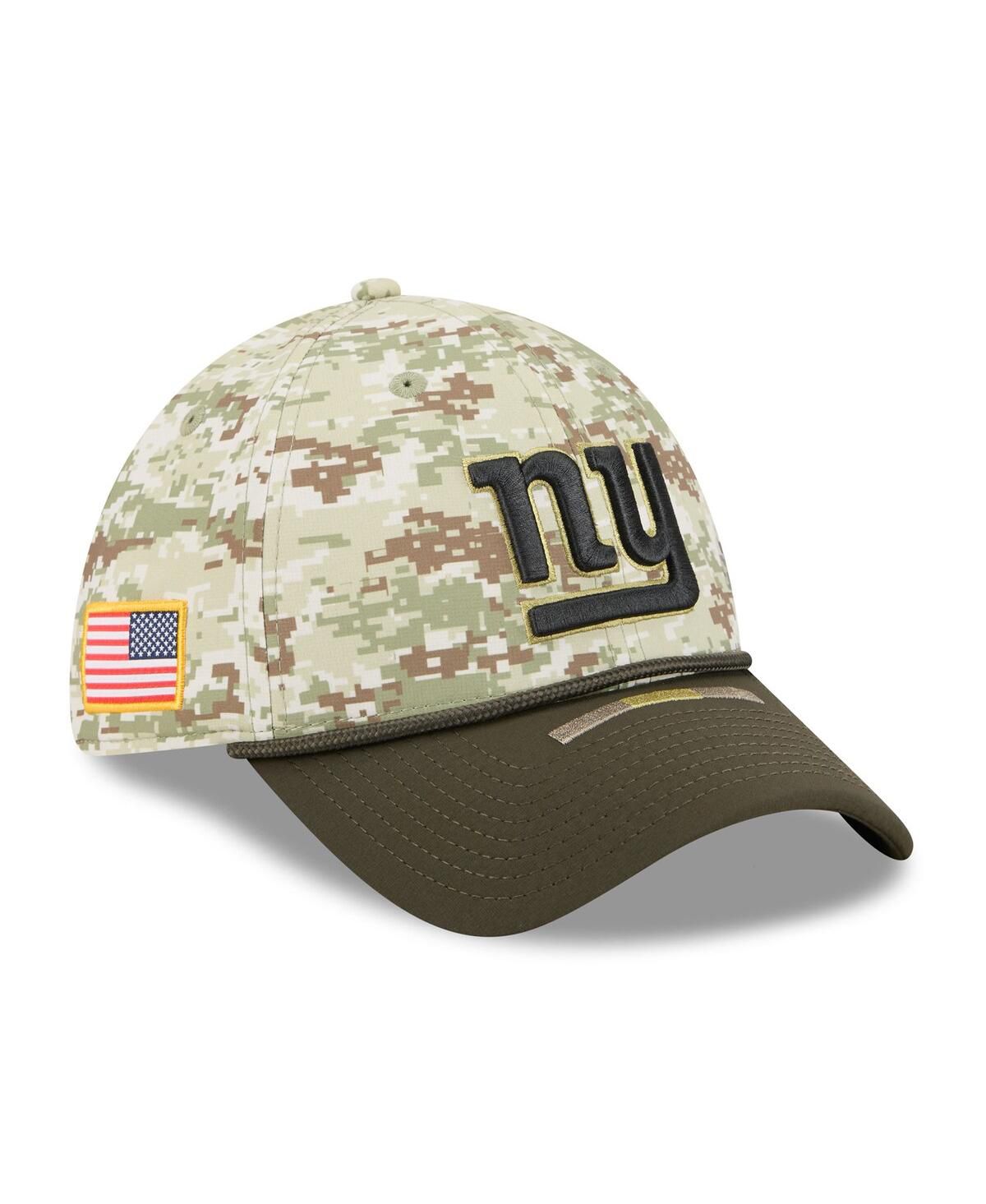 Мужская камуфляжная/темно-зеленая кепка New York Giants 2025 Salute to Service 39THIRTY Flex