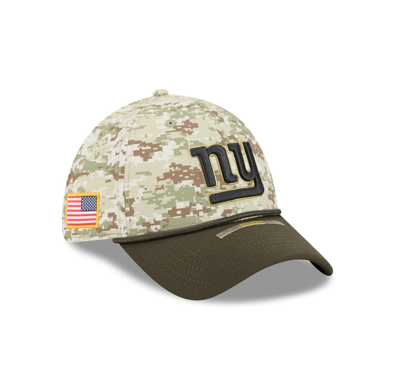 Men's Camo/Dark Green New York Giants 2025 Salute to Service 39THIRTY Flex Hat