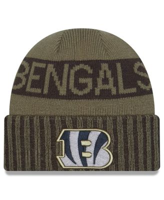 New Era - Men's Dark Green Cincinnati Bengals 2025 Salute to Service Cuffed Knit Hat