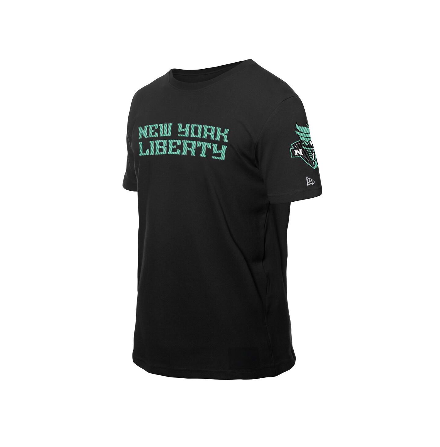 Мужская футболка New Era Black New York Liberty Premium Wordmark — фото 3